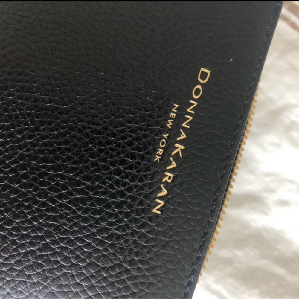 Donna Karan Black Textured Wallet - Picture 5 of 5